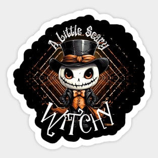 A Little Scary Witchy- White Sticker